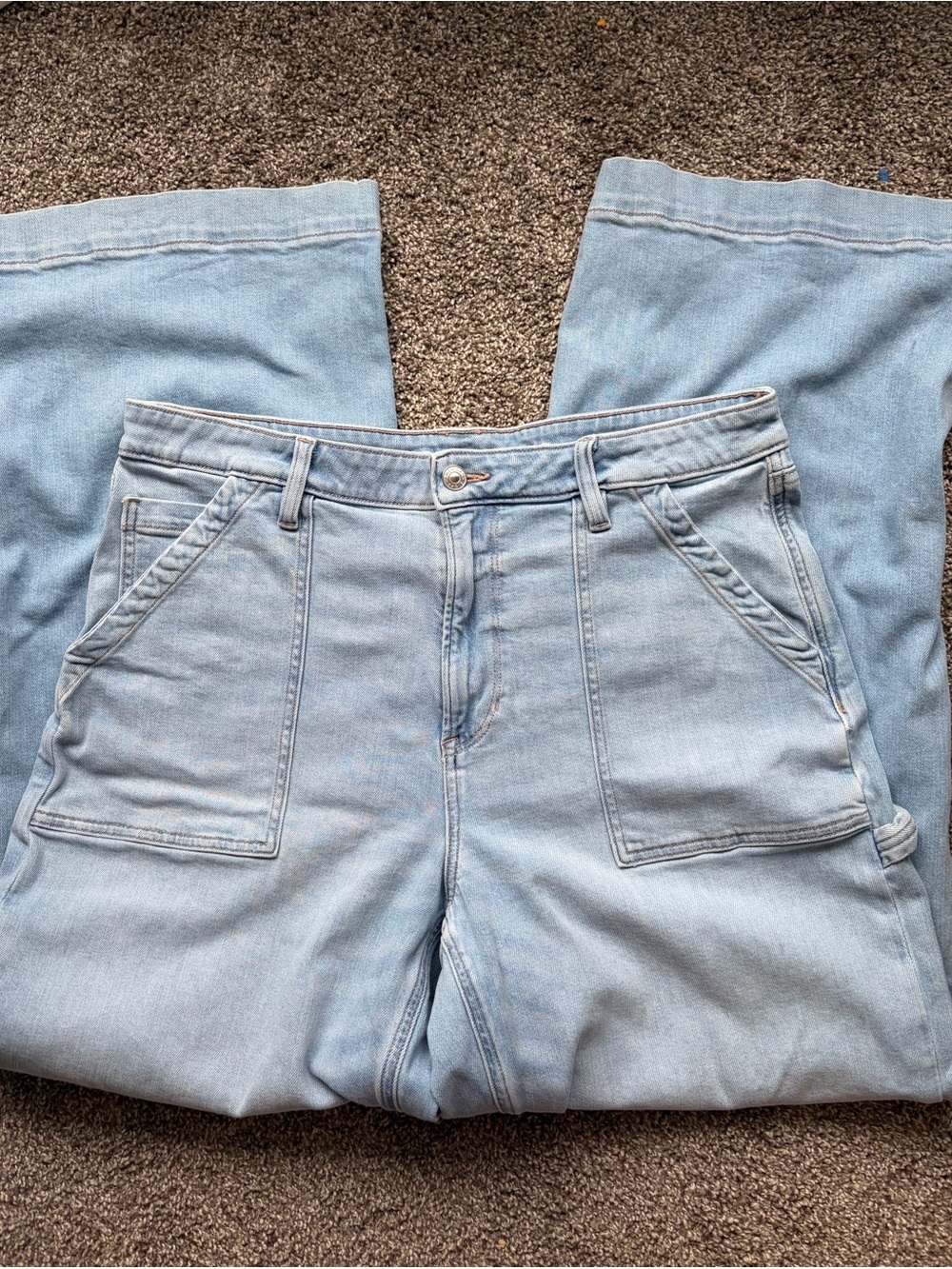 American Eagle Outfitters Light Blue wide Leg Jeans